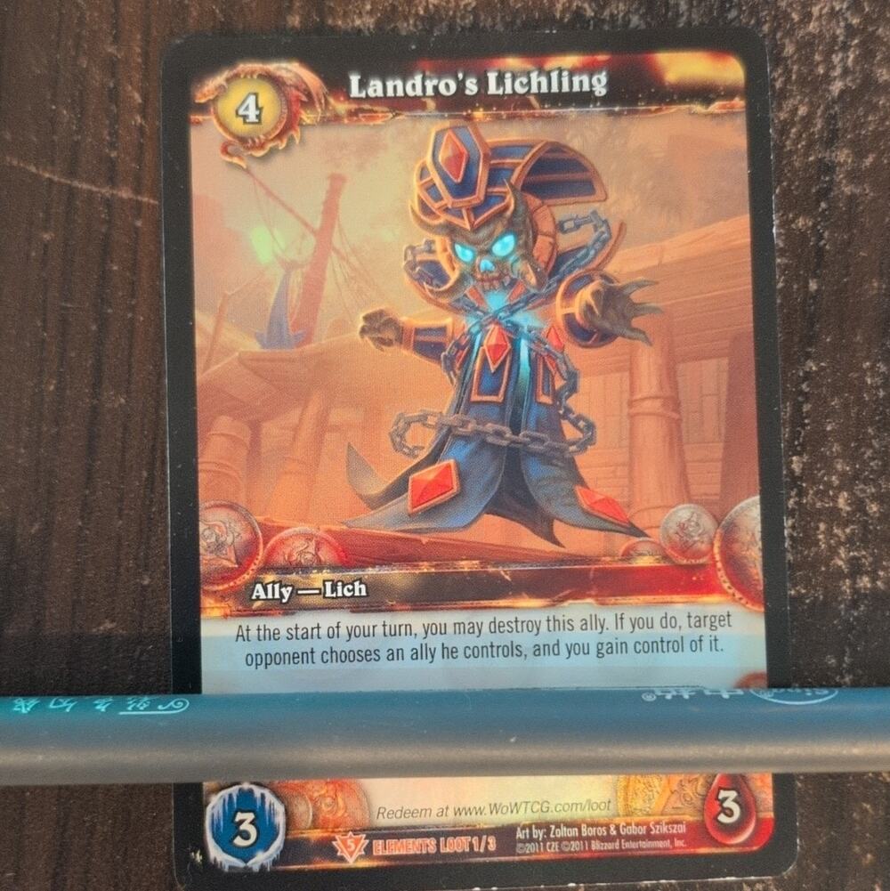 Blizzard WoW TCG Landro's Lichling Ally Loot 1/3 Foil Card 2011 EN